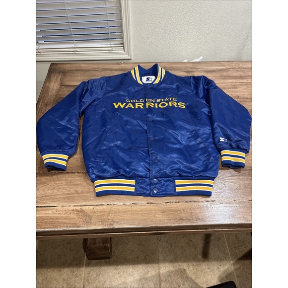 STARTER Other - Starter Golden State Warriors Satin Bomber Jacket Sz Large‎ Vintage